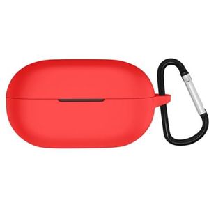 Siliconen hoes voor 2024 Beats Solo Buds draadloze oordopjes accessoires, zachte beschermhoes (rood)