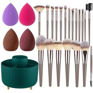 Wol Fiber Make-up Borstel Set Kunstenaarschap Borstels Kabuki Poeder Borstel Oogschaduw Stippling Borstel Premium Synthetische Make-up Borstel Set Voor Contouring Concealer Foundation Poeder