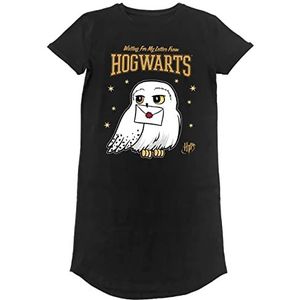 Harry Potter Dames/Dames Hedwig T-shirt Jurk (L) (zwart)