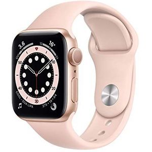 Apple Watch Series 6 GPS, 40 mm gouden aluminium behuizing met roze zand sportband - normaal (Refurbished)