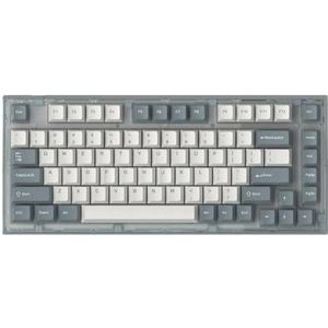 QPSJXN Mechanisch hotlock-toetsenbord met 82 toetsen, 82 toetsen, RGB-achtergrondverlichting, voor spelvenster en ondersteuning voor Android FL Q75, glacier paars