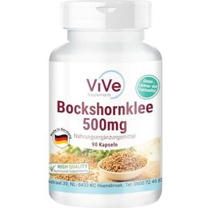 Fenegriek 500 mg - met saponinen - 90 capsules - hoge dosis - kwaliteit uit Duitsland - ViVe Supplements