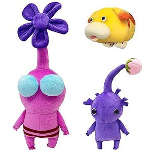 Manolyee Pikmins knuffel - 1/3 stuks Pikmins Flower Pluche, Ice Pikmins knuffel, Kawaii knuffelpop Pikmins pluche figuur, realistische leuke Pikmins-knuffels voor gamefans cadeau, zachte knuffelpop voor kinderen en volwassenen