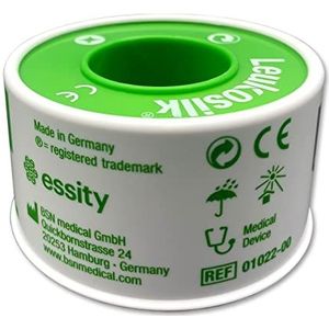 Leukosilk hechtpleister 5 rollen 2,5cm x 5m - rolpleister voor eerste hulp en medische toepassingen - veelzijdig, huidvriendelijk, hypoallergeen