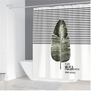 GSJNHY Douchegordijn eenvoudige geometrische kroonluchter afdrukken badkamer douchegordijn polyester waterdicht woondecoratie gordijn met 12 haken (kleur: 9, maat: B 180 x H180 cm)
