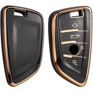 Sleutelbehuizing houder TPU Autosleutel Case Cover Shell Fob Bescherm Houder Keyless Voor BMW 1 3 5 7 Serie X1 X3 X4 X5 F10 F15 F16 F20 F30 F18 F25 M3 M4 E34 Sleutelbehuizing(B style Black)