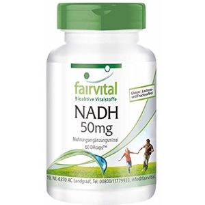 Fairvital | NADH 50mg - HOOG GEDOSEERD - 60 capsules - VEGAN - co-enzym 1, co-enzym I - 2 maand voorraad - vertraagde afgifte door DRCaps™