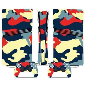 Anti Kras Voor PS5 Pro Skin Disc Edition & Voor PS5 Pro Skin Digital Edition Console Controller Vinyl Cover Skins Wraps Krasbestendig Compatibel 89702 Geen Schuimvorming(Disc Version)