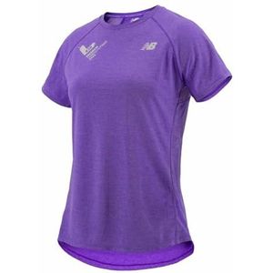 New Balance Valencia Marathon T-shirt met korte mouwen voor dames, violet