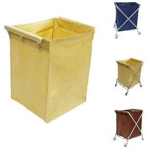 Vervangende voeringzak voor waswagen, Afneembare voering van commerciële kwaliteit met haak for opvouwbare trolleyvervangingstassen, schoonmaaktrolleytas, servicetrolleytas(D)