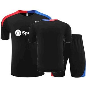 2024/25 Bar ce l ona Trainingspak voor kinderen/volwassenen Voetbal training T-shirt Korte broek,Voetbal trainingspak Uniformen,Voetbalkleding voor jongens,Voetbal truien set,H,M