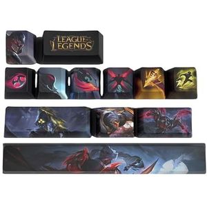 PHJEDXCM LOL toetsenborddoppen PC Gaming Mechanische Toetsenbord Numpad Enter Keycap Aangepaste Keycaps Laser Gegraveerd Laser Gegraveerd Met Elk Portret Passief en Vaardigheden Fit met Elk Mechanisch