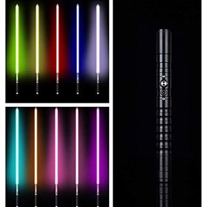 Star Wars Light Saber, 11 kleuren verwisselbaar metalen aluminium heft Light Saber met 3 modi Sound Force Fx Dueling Lightsaber Black Hilt (73cm mes), Black