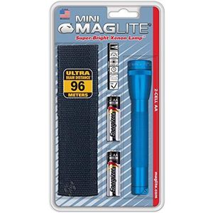 Mag -lite m2a11h mini maglite aa - lantern mini (14,5 cm, twee aa batterijen, nylon case), blauwe kleur