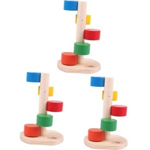 minkissy 3 Stuks hamsterbenodigdheden speelgoed voor cavia's vogelkooi speelgoed speelgoed- hamster speelgoed Hamster klimladder speelgoed huisdier de ladder beklimmen Bamboe