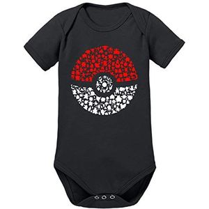 TShirt-People Poke Baby Body, zwart, 0-3 Maanden