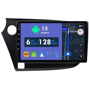 RoverOne Autoradio GPS voor Honda Insight 2 2009-2014 Carplay Android Auto Stereo Hoofdeenheid Bluetooth WiFi Radio Speler Sat Navigatie