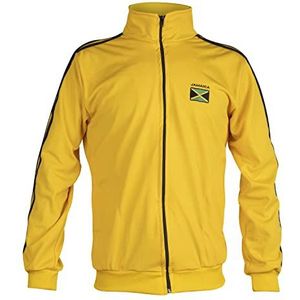 JL Sport Jamaica-vlag gele capoeira jas met ritssluiting trainingspak trui unisex top sweatshirt, Geel, XL