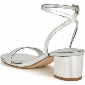 Nine West Allora sandaal met hak voor dames, Zilver 040, 36 EU