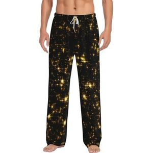 De gouden Zwarte Lange Lounge van de Mannen Dragen Broek Nachtkleding Pyjama Bodems Nachtkleding met Zakken en Trekkoord, Wit, S