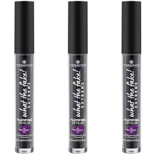 essence - what the fake! - Lip Booster - Zwart - 3-pack (3x4,2 ml)