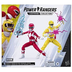 Power Rangers Lightning-collectie Mighty Morphin Yellow Ranger & Red Ranger ""Swap"" Jason & Trini Boom Comics 2-pack 6-inch actiefiguren