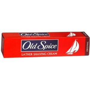 1 Originele Old Spice Lather Shaving Cream Tube 70 gms by P & G