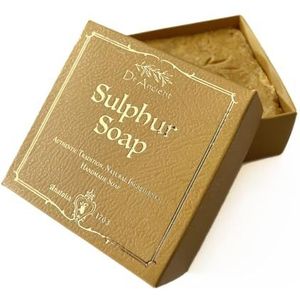 Dr.Ancient Nieuwe look, hetzelfde geweldige zwavel zeepstuk, biologisch, natuurlijk, veganistisch, traditioneel, handgemaakt, antiek - absoluut geen chemicaliën! Pure natuurlijke zeep!