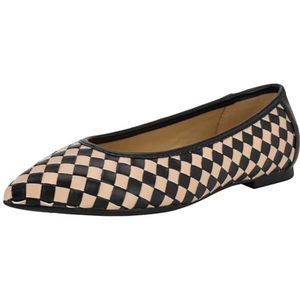 Nine West Dames Largo ballerina's, zwart/lichtbruin 002, 37 EU, Zwart Lichtbruin 002, 37 EU