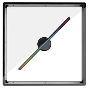 3D Holografische Projectie Wandmontage Blote Oog Led Fan 8G TF LED Teken Holografische Lamp Speler Brede toepassing (Color : Gray frame)