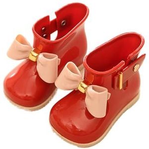 Regenlaarzen Waterdichte regenschoenen schattige jelly schoenen schoenen boog regenlaars Regenschoenen (Color : Wine Red, Size : 21)