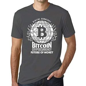 Heren Grafisch T-Shirt Bitcoin Toekomst Van Geld Hodl Btc Crypto – Bitcoin Future Of Money Hodl Btc Crypto – Eco-vriendelijk Grappige Vintage Man Korte Mouw Leuke Print Opdruk Verjaardagscadeau