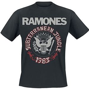 Ramones Subterranean Jungle T-shirt zwart M 100% katoen Band merch, Bands