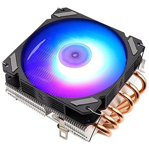 Argb CPU Radiatorventilator Low Profiler Cooler PWM 4PIN 13 0W LGA 1150 1151 1155 1156 1200 1366 2011 V3 X79 X99 AM3 AM4 Ultra Slim RGB (Blade Color : Black RGB)