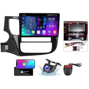 Android 13 GPS-Autoradio voor Mitsubishi Outlander 3 2012-2018 9 inch Touchscreen met Bluetooth/SWC/FM RDS DAB+ Radio/Carplay Android Auto/DSP Video Stereo Speler + DVR Achtercamera(B,NF-1)
