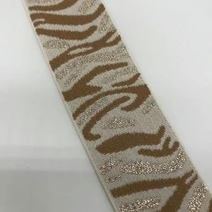 letter luipaardprint zebraprint jacquard elastische band kleur zwart korset taille elastische band accessoires-4-40mm-1M