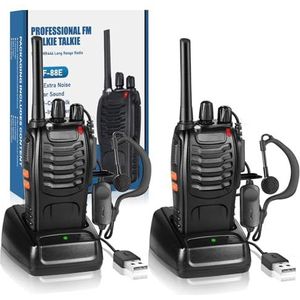 Walkie Talkies - PMR446 - Professionele Radio Set - Zwart - 16 Kanalen - Oplaadbaar
