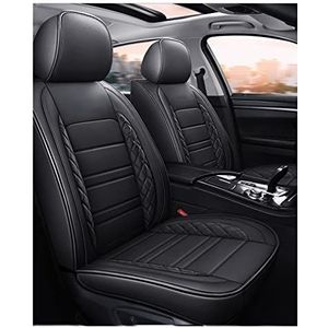 Stoelhoezen Beschermhoezen Universele Lederen Auto Seat Cover Voor Nissan Voor Qashqai J11 Voor Navara D40 Voor Terrano 2 Voor Maart Voor X Trail Voor Patrol Voor Versa Voor Kicks(Zwart)