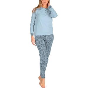 De Fonseca Pyjama voor dames, winter, warm, 100% katoen, pyjamaset voor dames, lange comfortabele pyjama's voor dames, winter, dames en Kerstmis, Model 8:, M