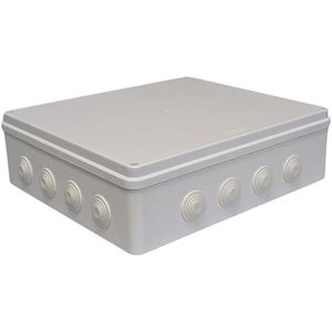 Lumonic aansluitdoos wit 400x350x120mm met 16 openingen I Aansluitdoos opbouw - IP65 I Aansluitdoos, klemmenkast, verbindingsdoos voor binnen- & buitengebruik