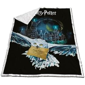 Harry Potter Sherpa knuffeldeken, fleecedeken, afmetingen 130 x 170 cm