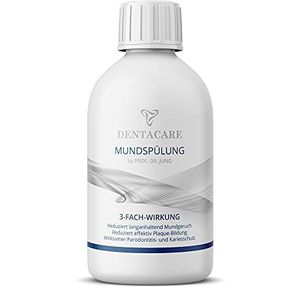 DENTACARE Antibacteriële mondspoeling met 3-voudige werking van PROF. Dr. Jung, vermindert langdurige slechte adem, vermindert effectief plaque-vorming, effectieve bescherming tegen parodontitis en