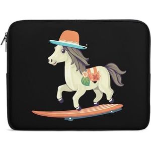 Paard met Hoed Laptop Sleeve Bag Shockproof Notebook Computer Pocket Tablet Draaghoes