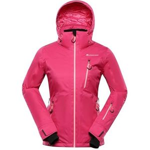 Alpine Pro Reama Ski-jack voor dames, met capuchon, snowboardjas, stretchjas, winterjas, outdoorjas, wandeljas, jas voor de bergen, waterdichte en ademende jas, vrijetijdsjas, roze, M