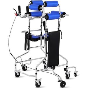 Hemiplegie Revalidatie Staand Frame, Walker for senioren, Loophulpmiddel for volwassenen for gehandicapten, Draagbare medische rollator met verstelbare hoogte (Size : Maleandfemale)