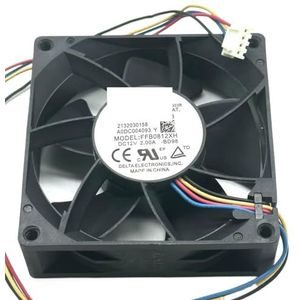 Voor Delta Electronics FFB0812XH BD98 DC 12V 2.00A 80x80x25mm 4-draads serverkoelventilator