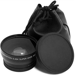 Professional 52MM 0.45 x Wide Angle Macro Lens for Nikon D3200 D3100 D5200 D5100 Black Super Wide Angle