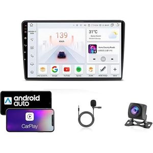 9 Inch Autoradio Compatibel voor Opel Zafira B 2005-2014 met GPS Navigatie CarPlay Android Auto Acht-Core 4G Bluetooth WiFi MirrorLink Stuurwiel Afstandsbediening(T1 4 Core Wifi 1G+16G)