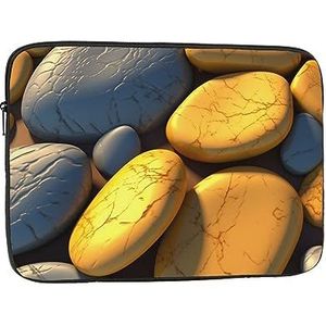Laptop Case Sleeve 17"" Laptop SleeveYellow Pebbles Laptop Bag Shockproof Protective Carrying Case