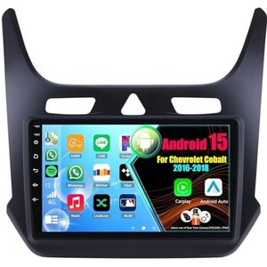 Android 15 Autoradio Voor Chevrolet Cobalt 2016-2018 met Draadloze Carplay Android Auto, 9 Inch Autoscherm Soporta Bluetooth WIFI GPS FM/RDS(8Core(8+256GB))
